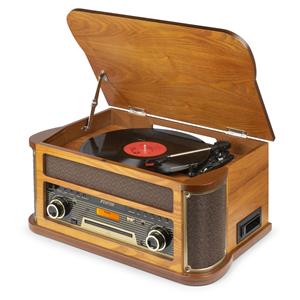 Fenton Memphis grammofoon platenspeler met Bluetooth, DAB & FM, CD,