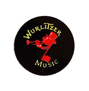 Fiftiesstore Wurlitzer 4008 Speaker Embleem Zwart Logo