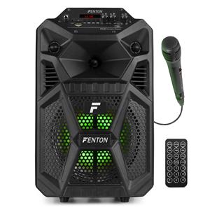 Fenton FPC8T Karaoke Speaker op accu - 100 Watt - Bluetooth - LED