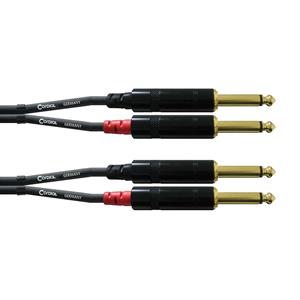 Cordial CFU 0.6 PP Rean kabel 2x jack mono naar 2x jack mono 60cm