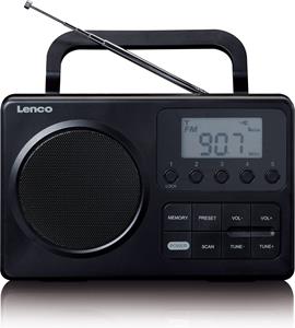 Lenco MPR-035BK - Compacte draagbare FM Radio met LCD-scherm - Zwart