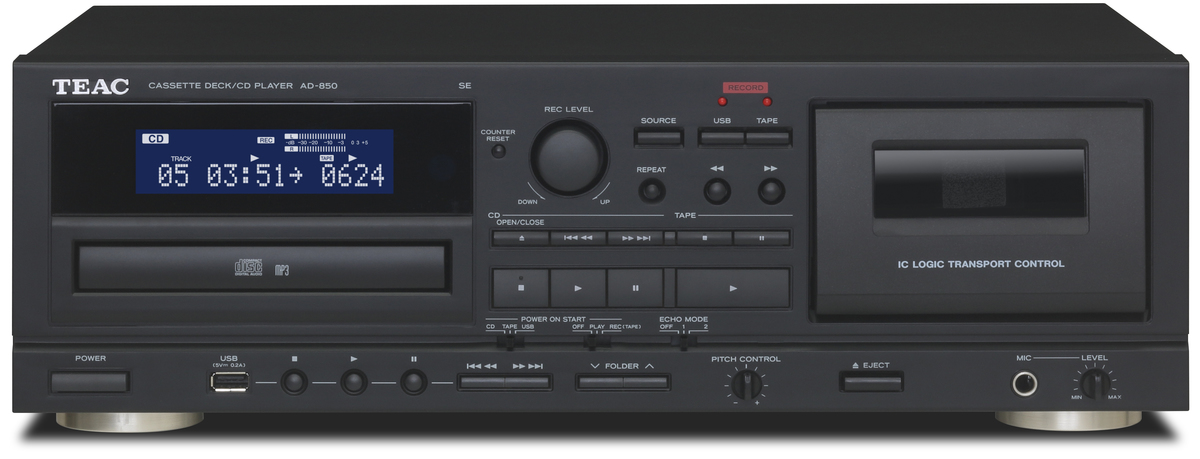 TEAC  AD-850-SE CD- en cassettespeler met USB