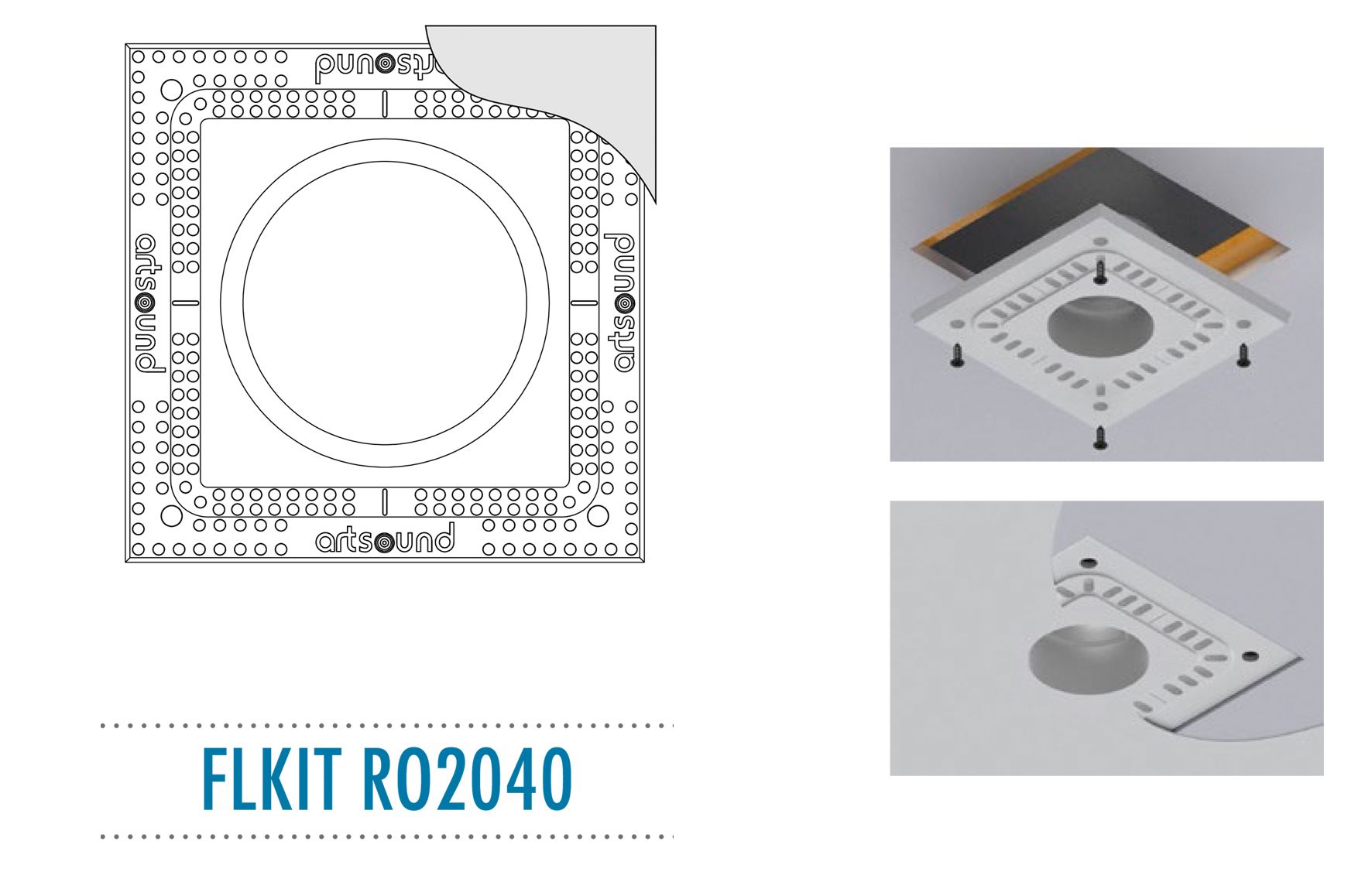 ArtSound  FLKIT RO2040 Flush Mount Kit voor RO2040 - Wit