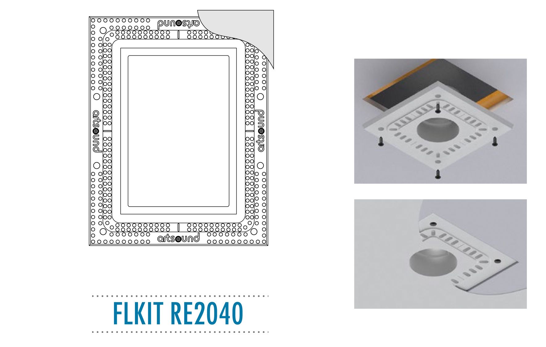 ArtSound  FLKIT RE2040 Flush Mount Kit voor RE2040 - Wit