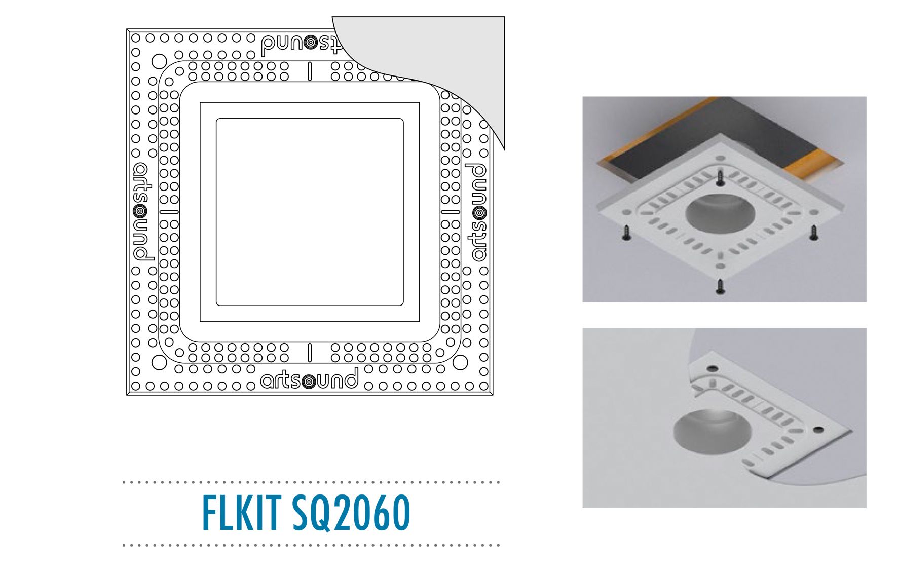 ArtSound  FLKIT SQ2060 Flush Mount Kit voor SQ2060 - Wit