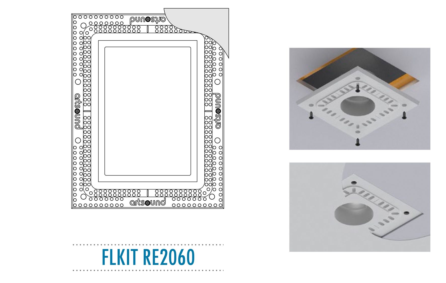 ArtSound  FLKIT RE2060 Flush Mount Kit voor RE2060 - Wit