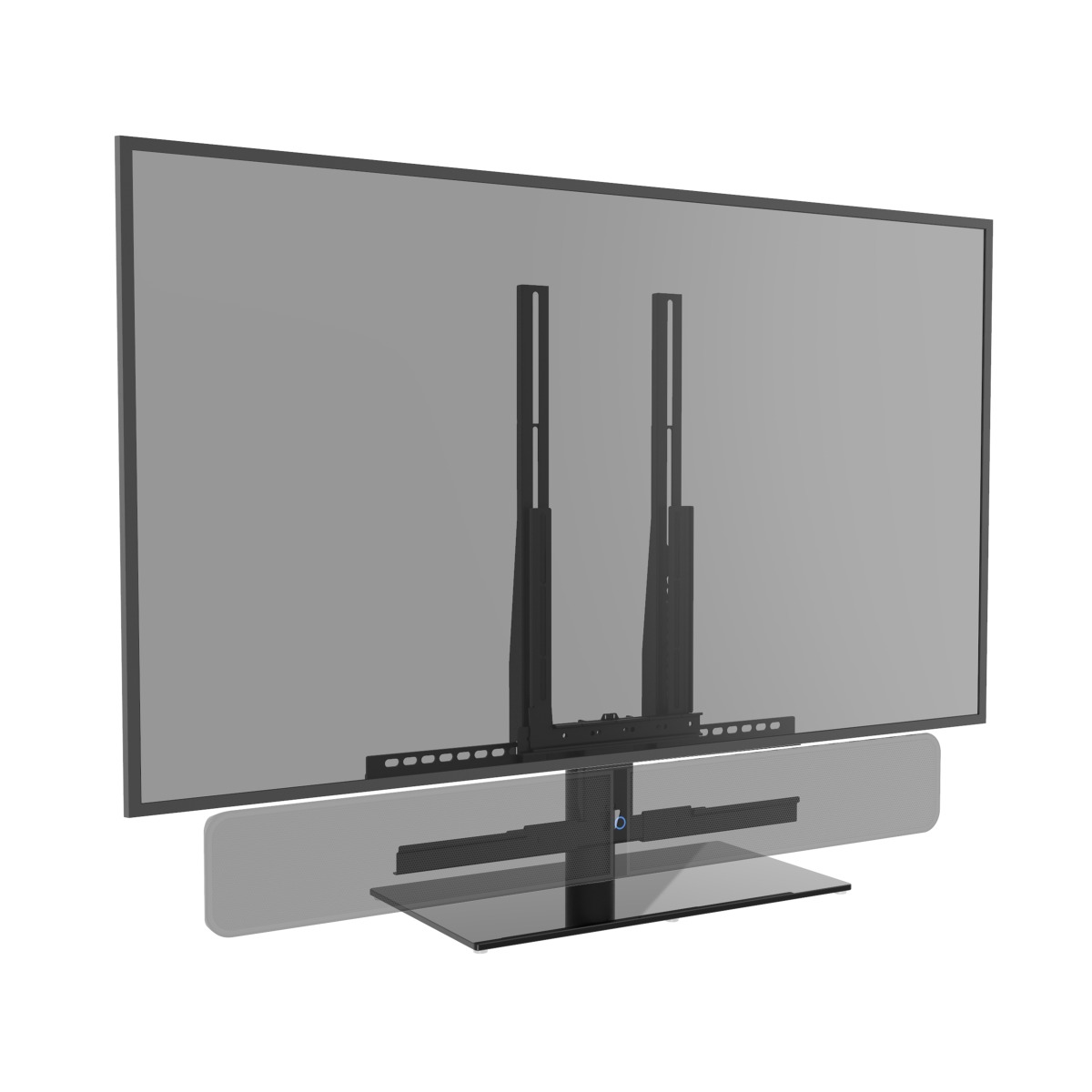 Cavus  Draaibare TV Voet met Bluesound Pulse Soundbar frame voor 42-55 inch TV t/m 30kg