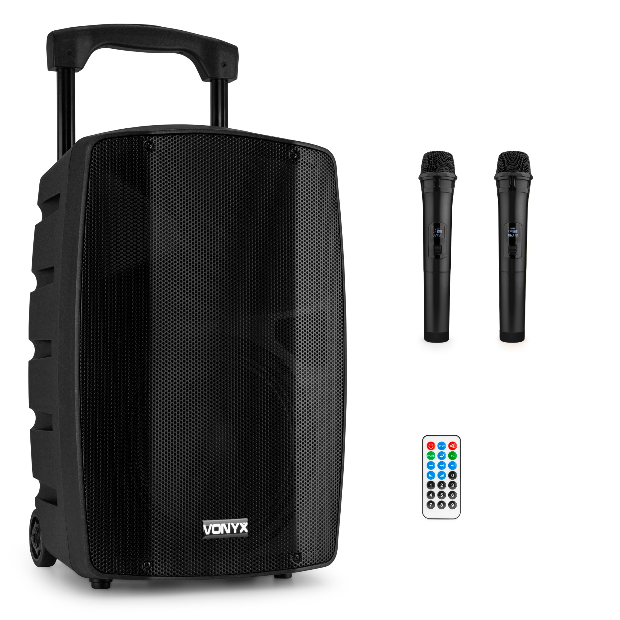 Vonyx VSP200 - 200 Watt Mobiele Speaker met Bluetooth 5.0 - 10 inch -