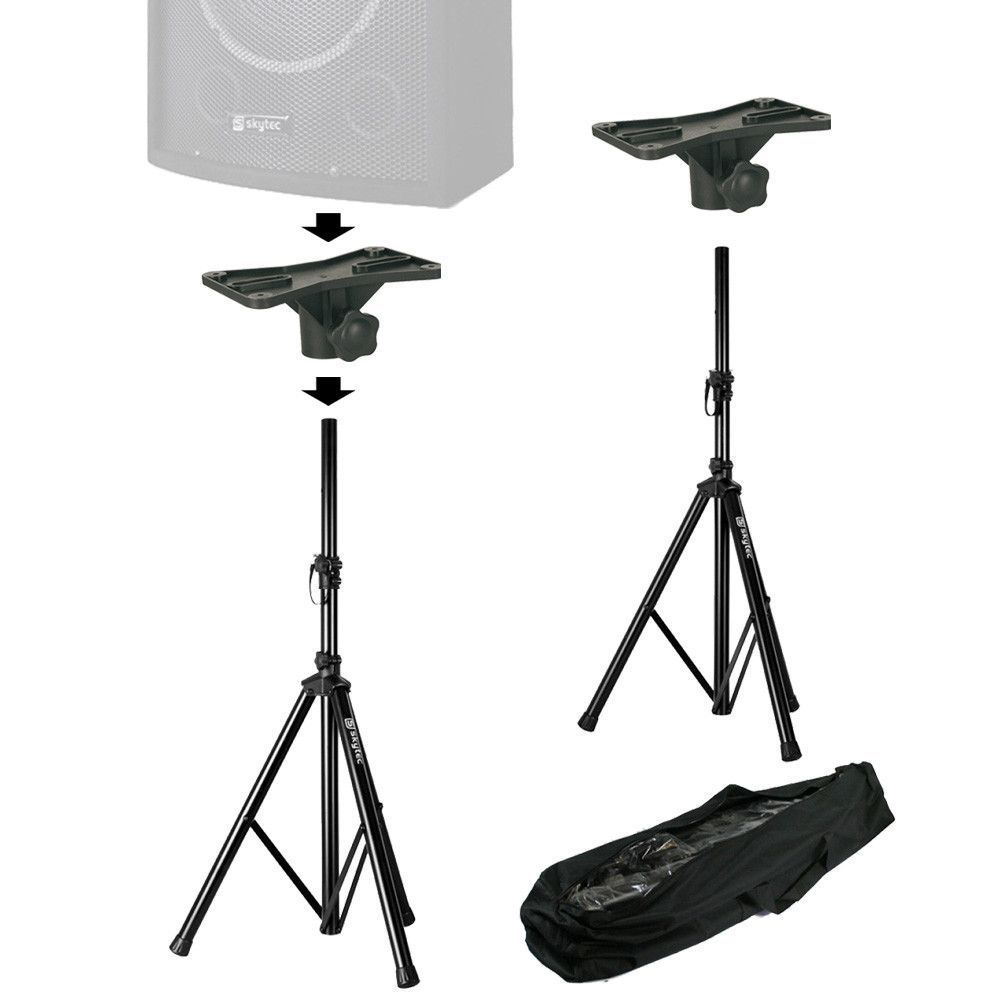Vonyx Speakerstandaards met Plateaus - Complete set