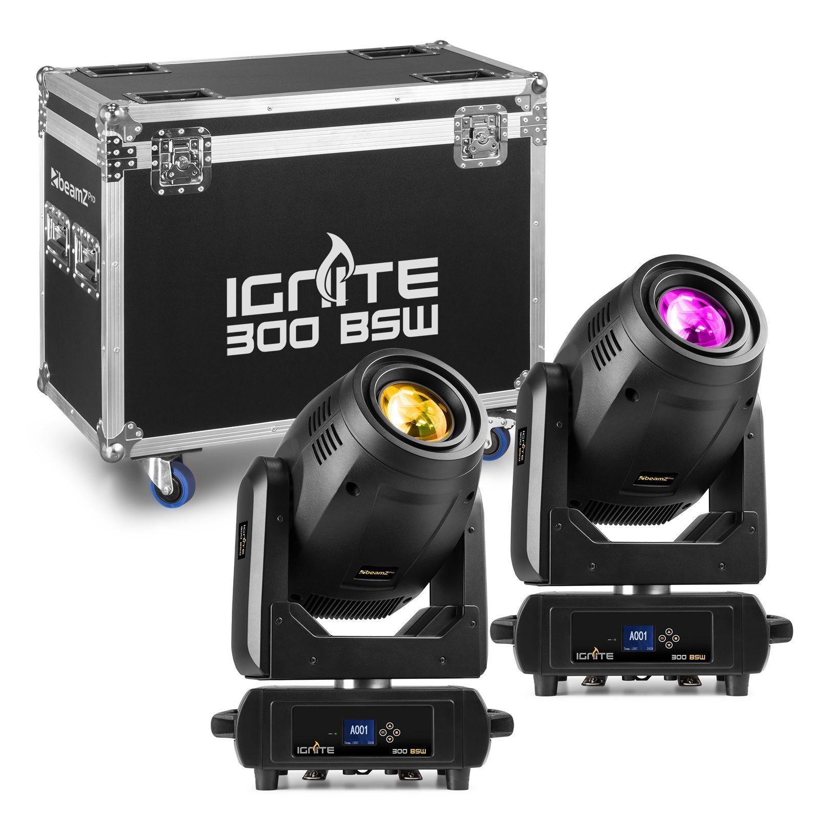 BeamZ Professional BeamZ IGNITE300LED - Set van 2 LED moving heads (beam, spot en wash)