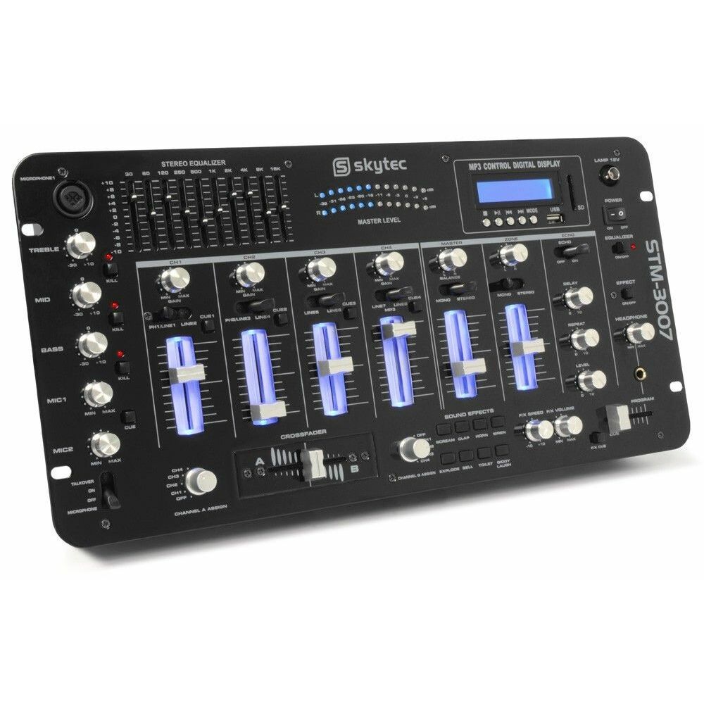 SkyTec Retourdeal - Vonyx STM-3007 19 inch DJ Mixer 6 Kanaals