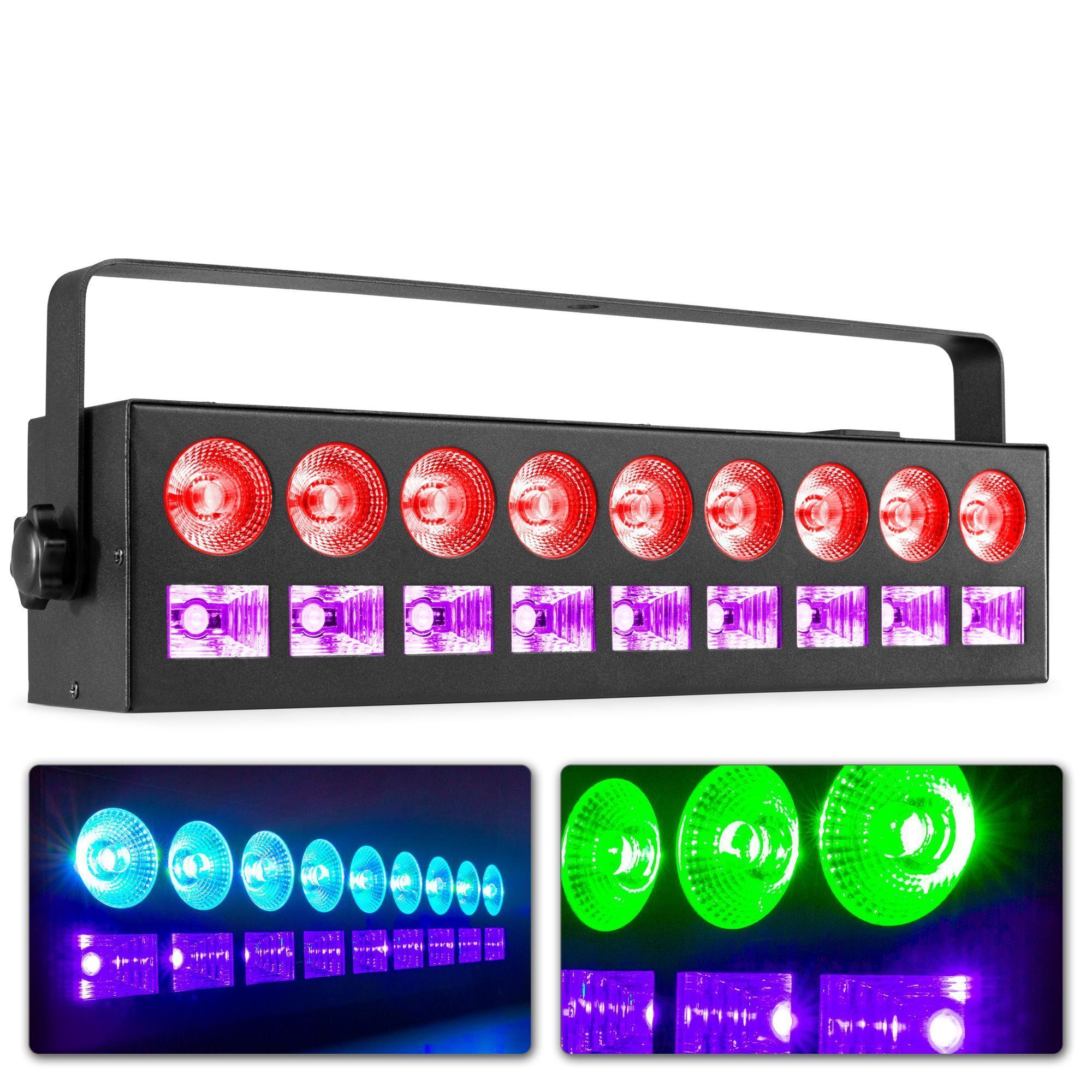 BeamZ Retourdeal -  LCB99 LED bar met 9x kleuren LED's en 9x blacklight
