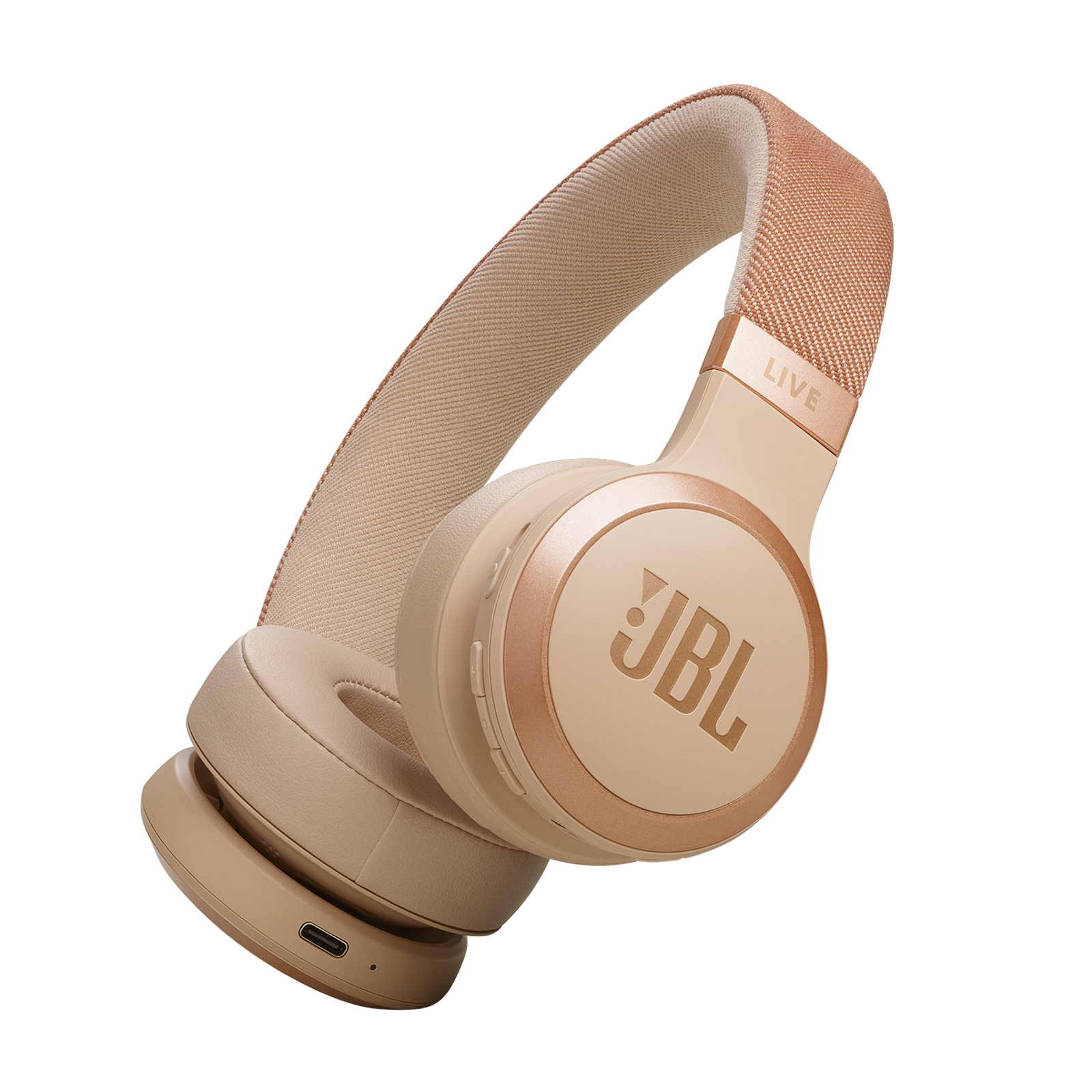 JBL Live 670NC Refurbished Sandstone On-Ear Headphones REFURBISHED