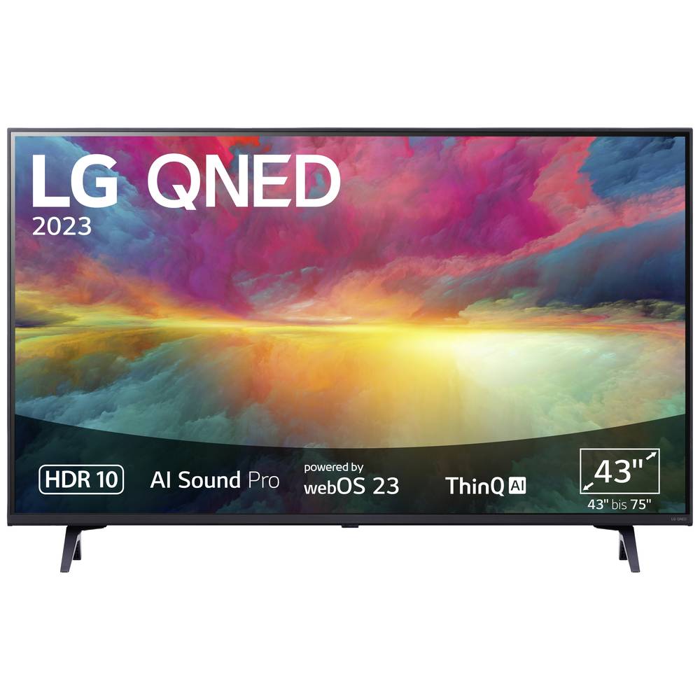 LG Electronics 43QNED756RA.AEUD QLED-TV 109 cm 43 inch Energielabel E (A - G) CI+*, DVB-C, DVB-S2, DVB-T2, Nano Cell, Smart TV, UHD, WiFi Zwart