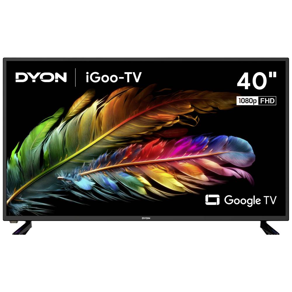 Dyon iGoo-TV 40F LED-TV 101.6 cm 40 inch Energielabel F (A - G) CI+*, DVB-C, DVB-S2, DVB-T2, Full HD, Smart TV, WiFi Zwart