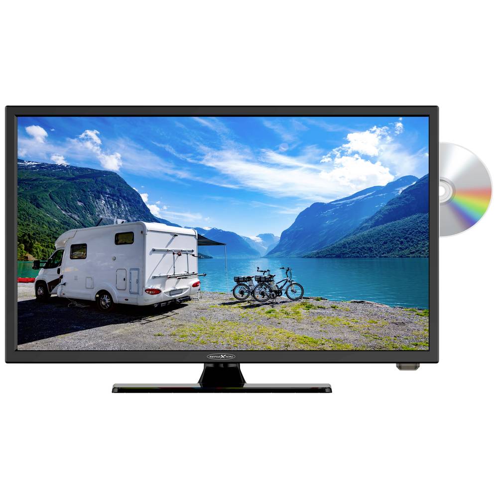 Reflexion LED-TV 22 Zoll EEK F (A - G) CI+, DVB-C, DVB-S2, DVB-T2 HD, DVD-Player, Full HD Schwarz (g
