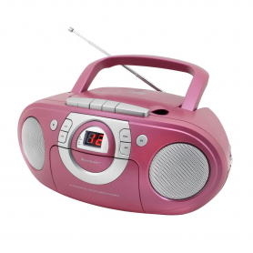 Soundmaster SCD5100PI Radio-Rekorder mit CD + Kassette pink