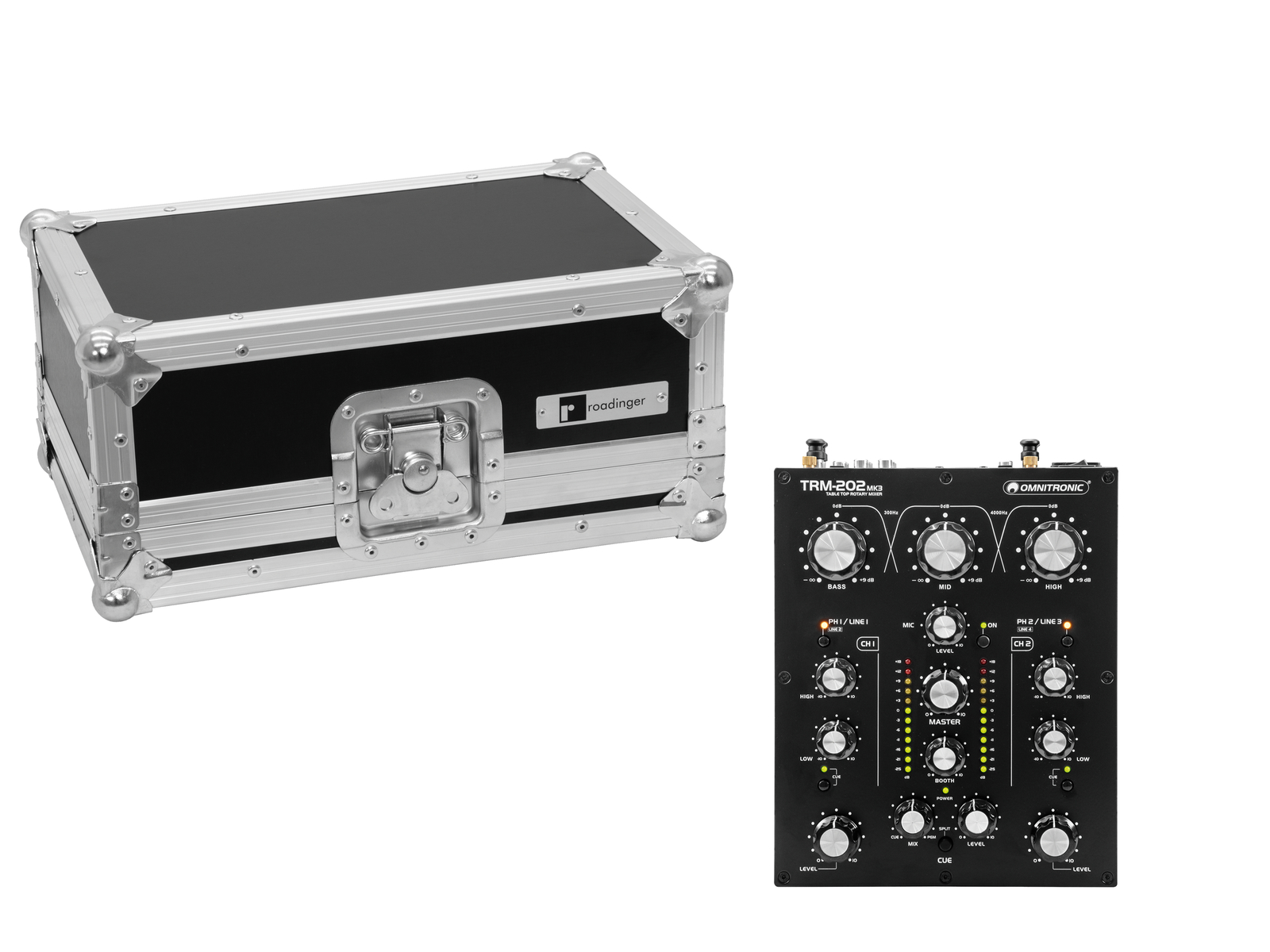 Omnitronic DJ Controller Set TRM-202MK3 + Case