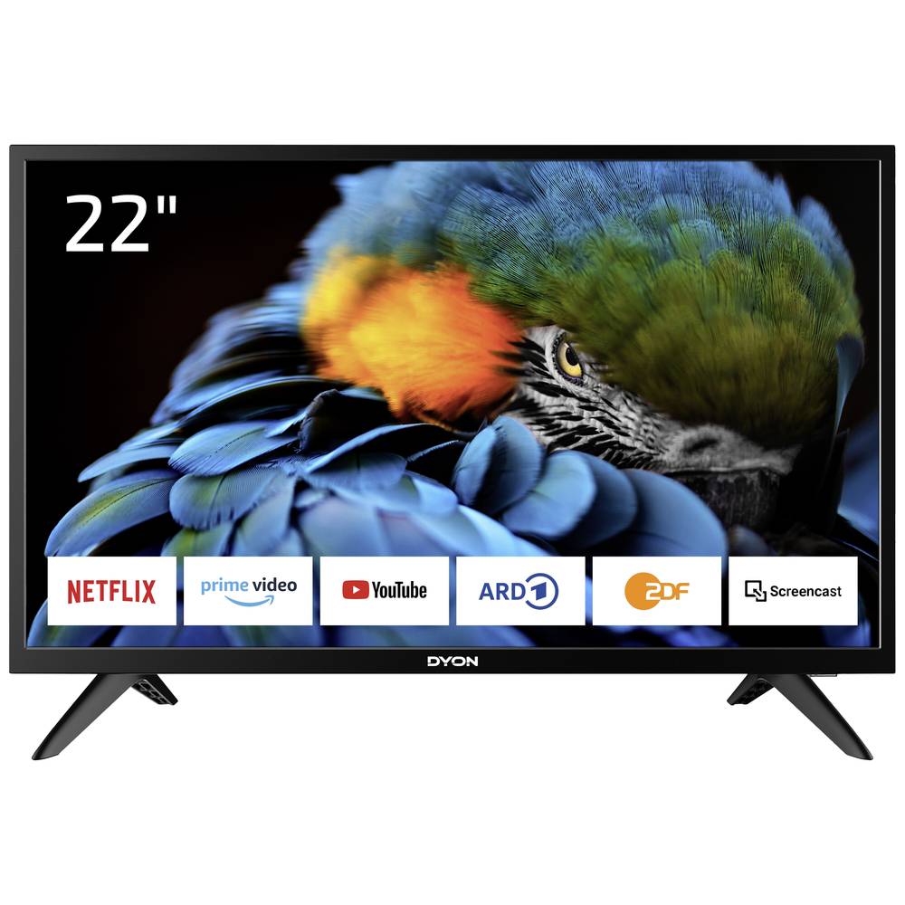 Dyon Smart 22 XT-2 LED-TV 55cm 22 Zoll EEK E (A - G) CI+, DVB-C, DVB-S2, DVB-T2, Full HD, Smart TV,