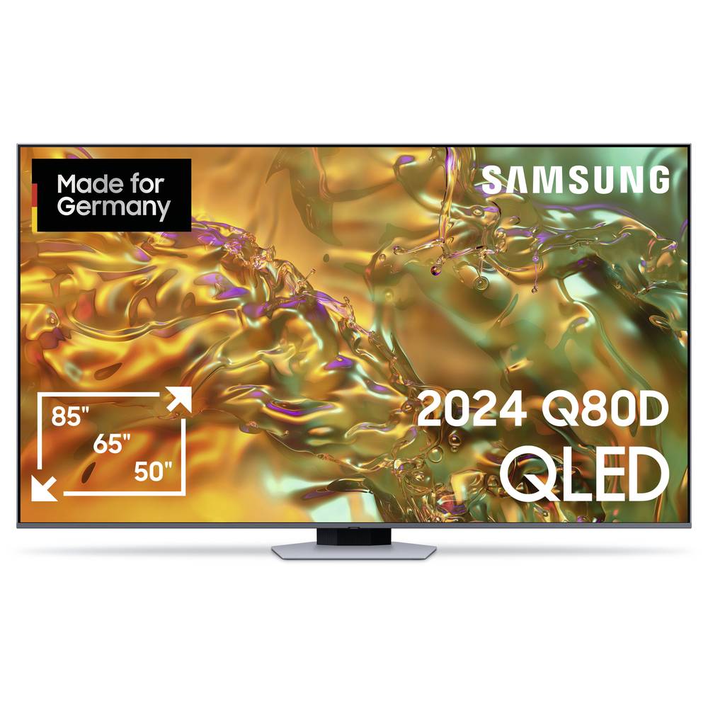 Samsung Neo QLED 4K QN80D QLED-TV 163 cm 65 inch Energielabel G (A - G) CI+*, DVB-T2 HD, WiFi, UHD, Smart TV, QLED Zwart, Zilver