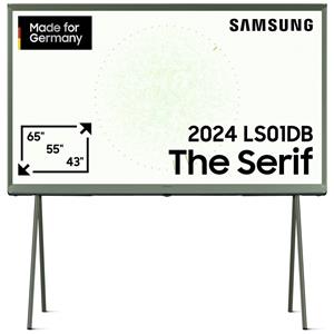 Samsung QLED 4K The Serif LS01DB QLED-TV 138 cm 55 inch Energielabel F (A - G) DVB-C, DVB-S2, DVB-T2, WiFi, UHD, Smart TV Groen, Wit, Zwart