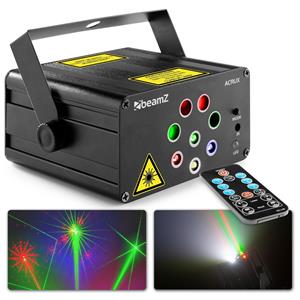 BeamZ Retourdeal -  Acrux party laser met 4 lasers en gekleurde LED's