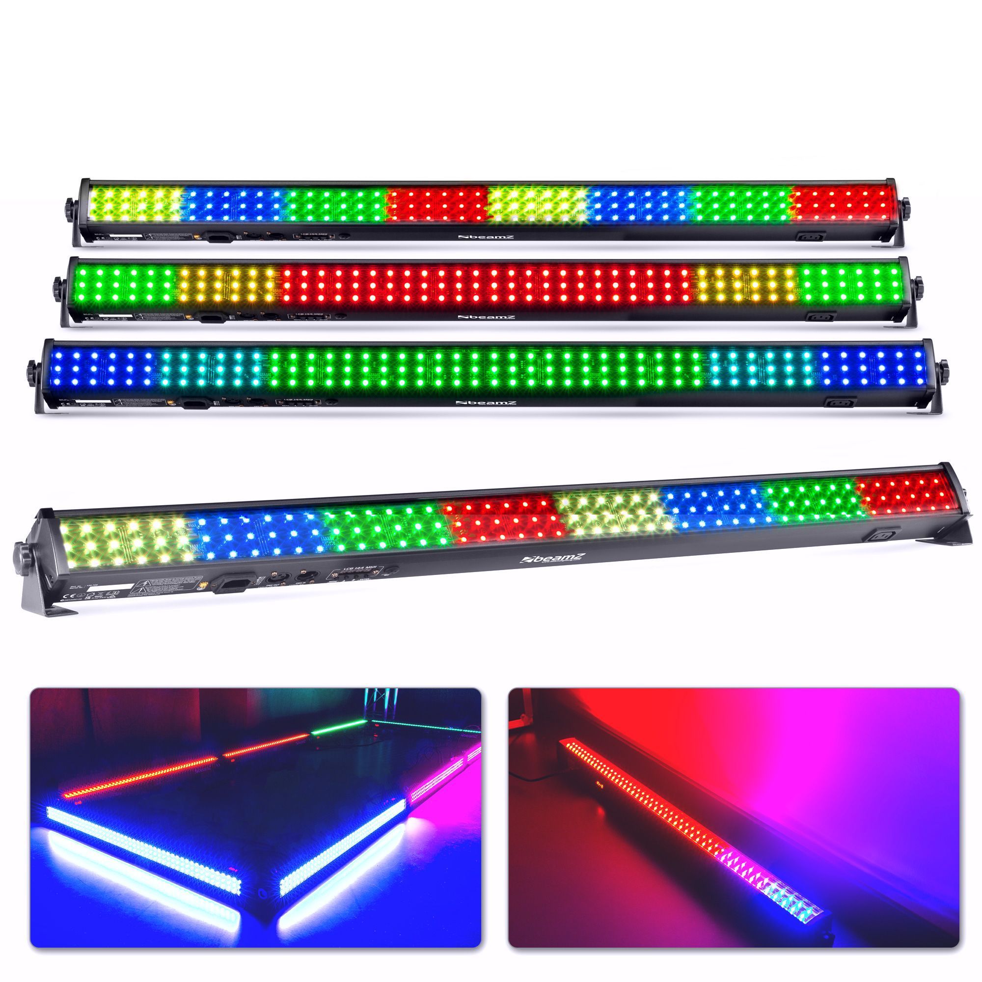 BeamZ LCB144 MKII - Set van 4 RGB LED bars voor wanden, plafonds, etc.