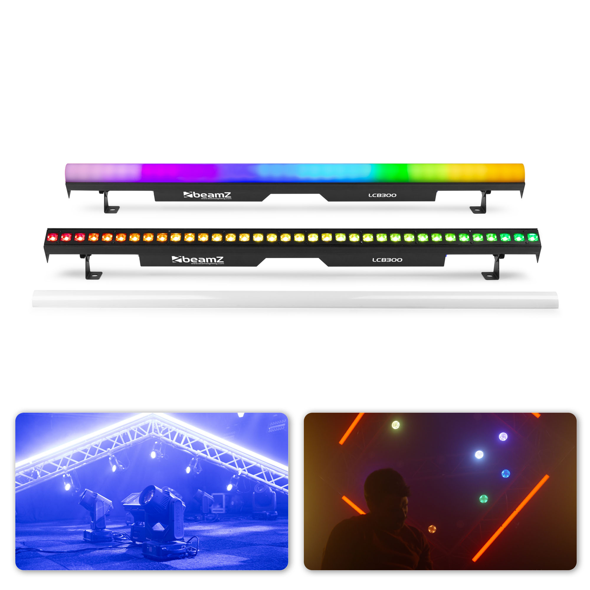 BeamZ LCB300 - Set van 2 LED bars met 36x 4-in-1 LED's - RGBW