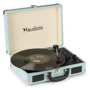 Audizio RP114BL - retro platenspeler in blauwe koffer - platenspeler