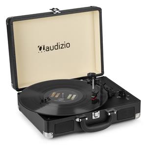 Audizio RP114BK - Retro platenspeler in zwarte koffer - platenspeler