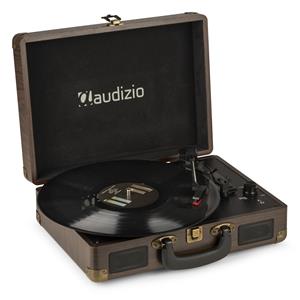 Audizio RP114W - Retro platenspeler in houtlook koffer - platenspeler