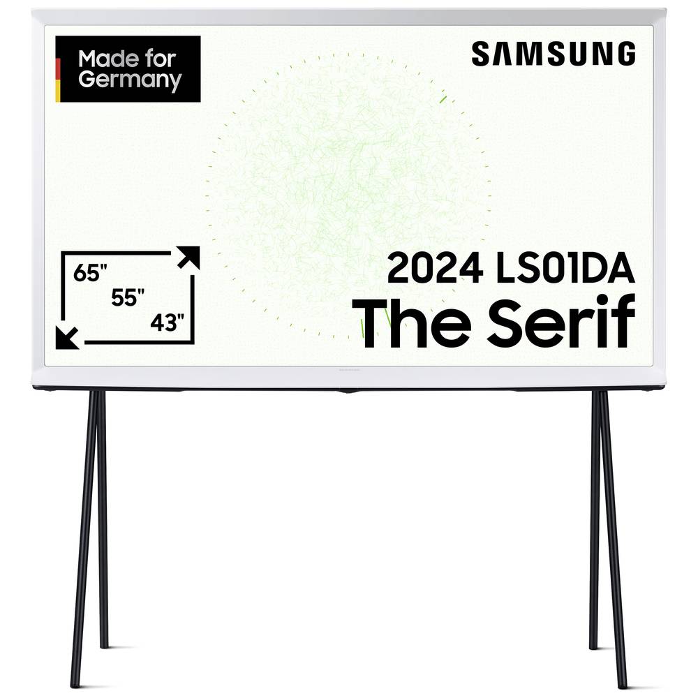 Samsung QLED 4K The Serif LS01DA QLED-TV 108 cm 43 inch Energielabel G (A - G) DVB-C, DVB-S2, DVB-T2, WiFi, UHD, Smart TV Wit, Zwart