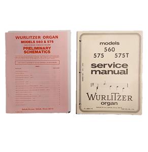 Fiftiesstore Wurlitzer Organ 560 575 Service Manual