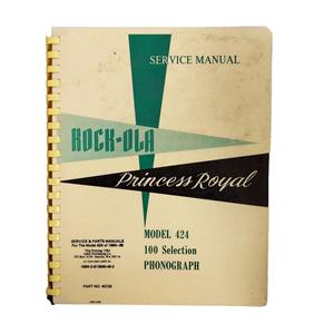 Fiftiesstore Rock-Ola 424 Princess Royal Service Manual- Pre-Owned