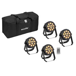 Compact spotlight met 12 x 5W 4 in 1 QCL RGB/WW LED's & DMX gestuurd