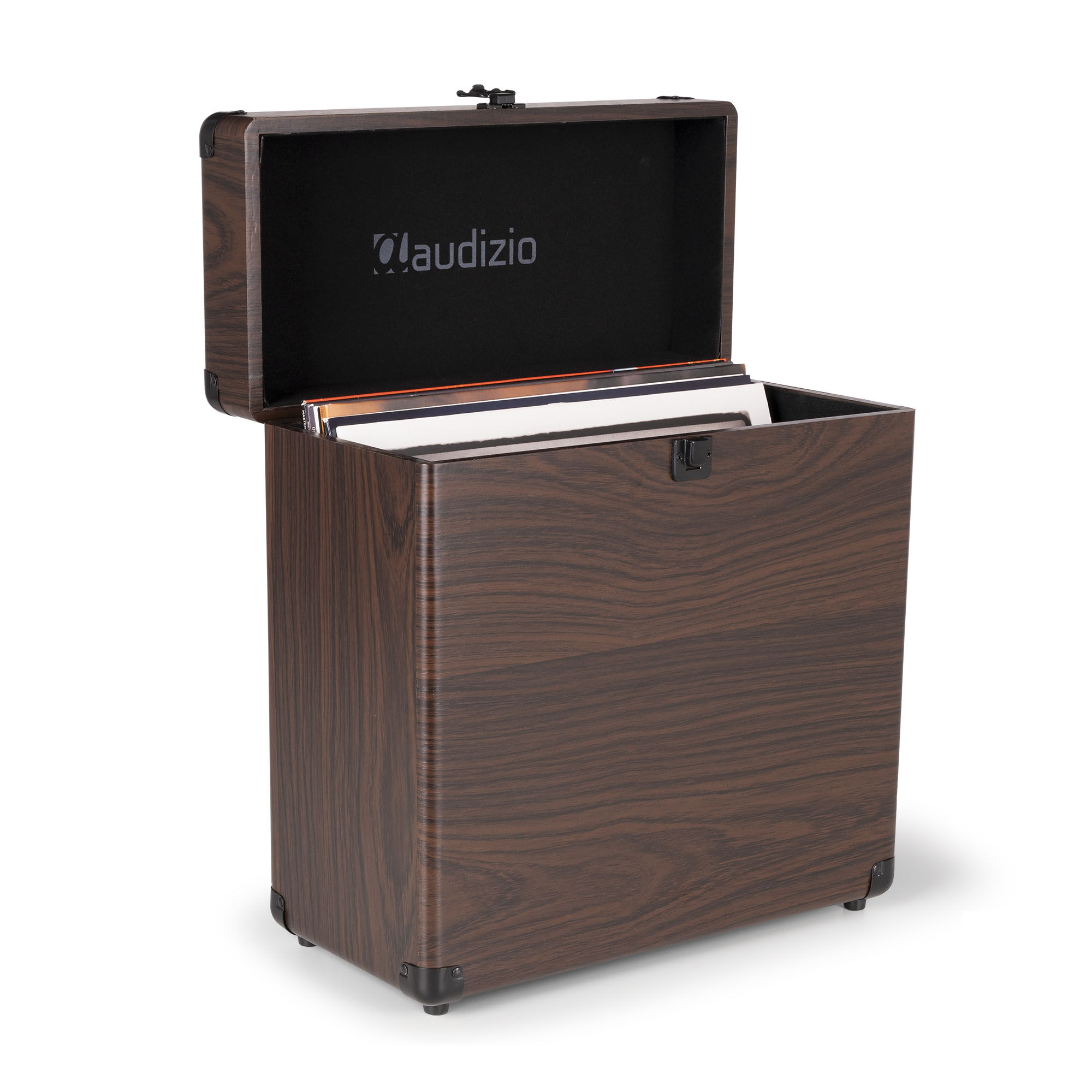 Audizio RC32 Vinyl Platenkoffer voor 30 tot 35 platen - Houtlook