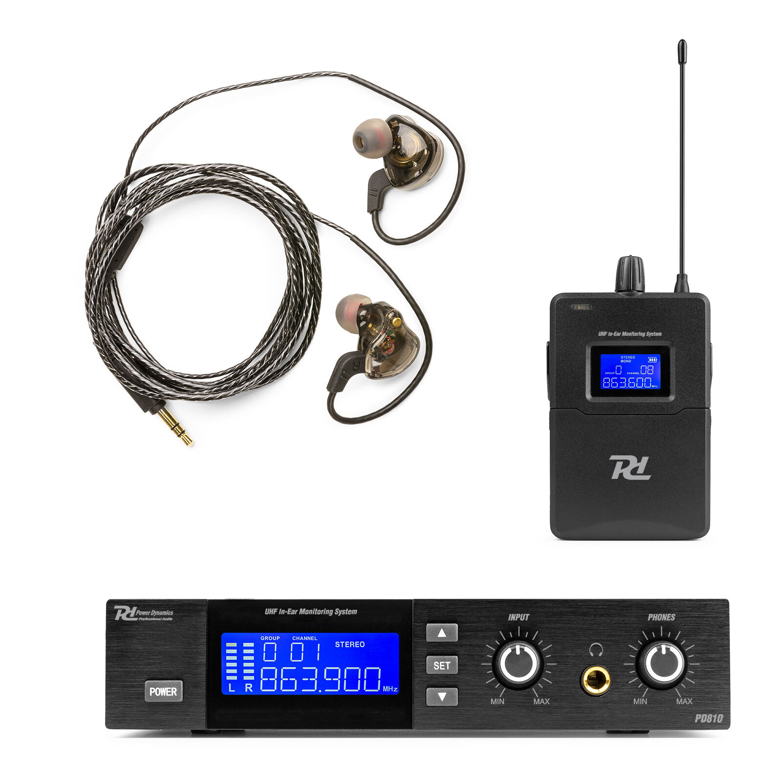 Power Dynamics Retourdeal -  PD810 - UHF Draadloos In Ear