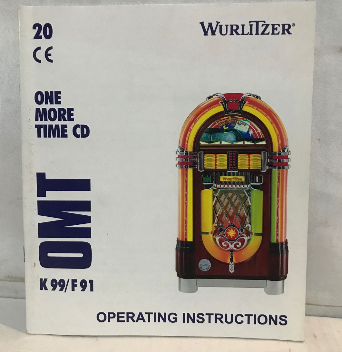 Fiftiesstore Wurlitzer One More Time K99/F91 CD Jukebox Operating Instructions Manual