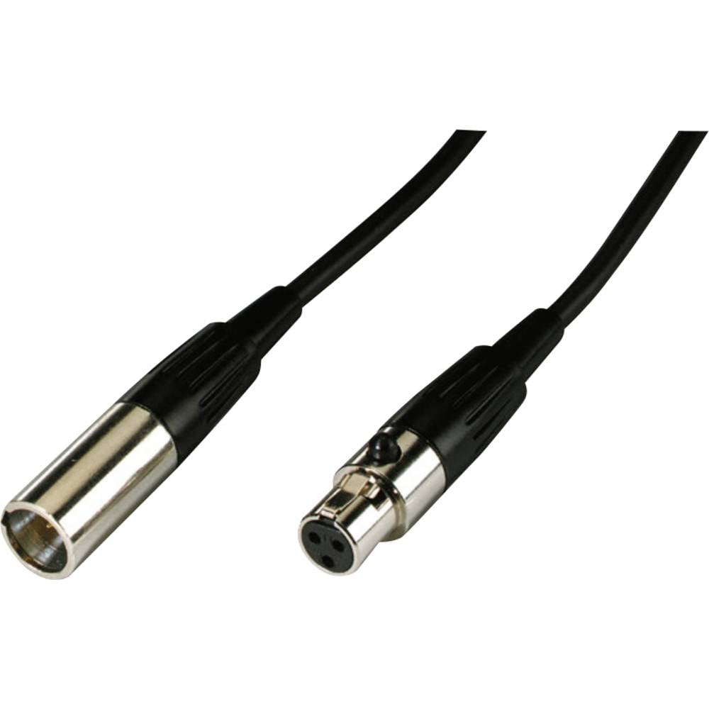 Monacor MCM-500/SW XLR Kabel [1x Mini-XLR-stekker - 1x Mini-XLR-bus] 5 m Zwart