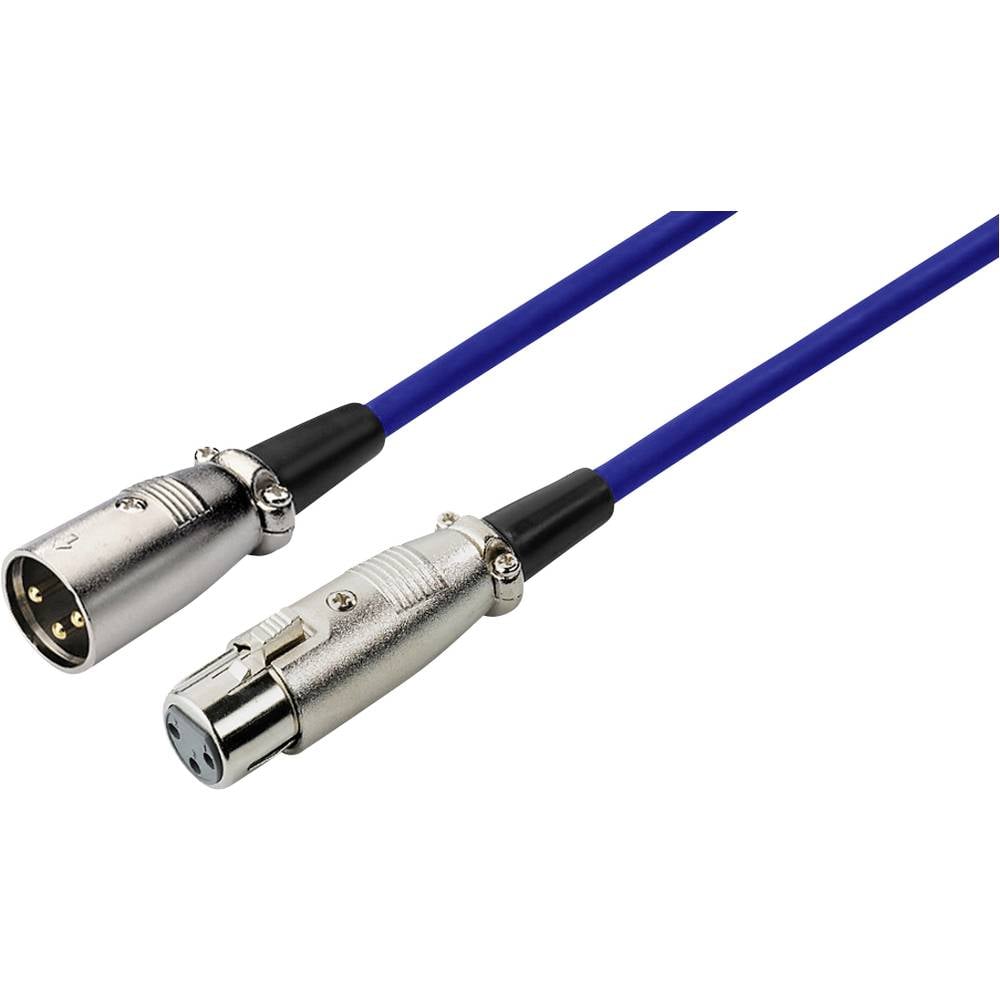 Monacor MEC-100/BL XLR Kabel [1x XLR-stekker - 1x XLR-bus] 1 m Blauw