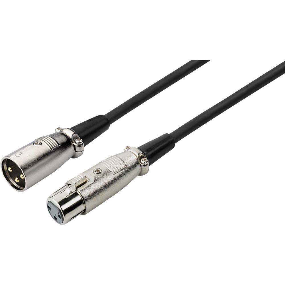 Monacor MEC-1500/SW XLR Kabel [1x XLR-stekker - 1x XLR-bus] 15 m Zwart