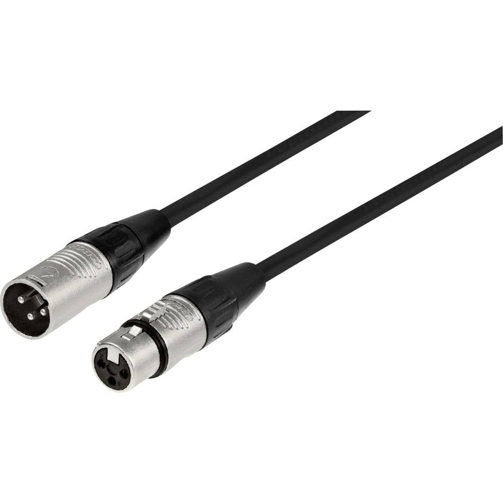 Monacor MECR-100/SW XLR Kabel [1x XLR-stekker - 1x XLR-bus] 1 m Zwart