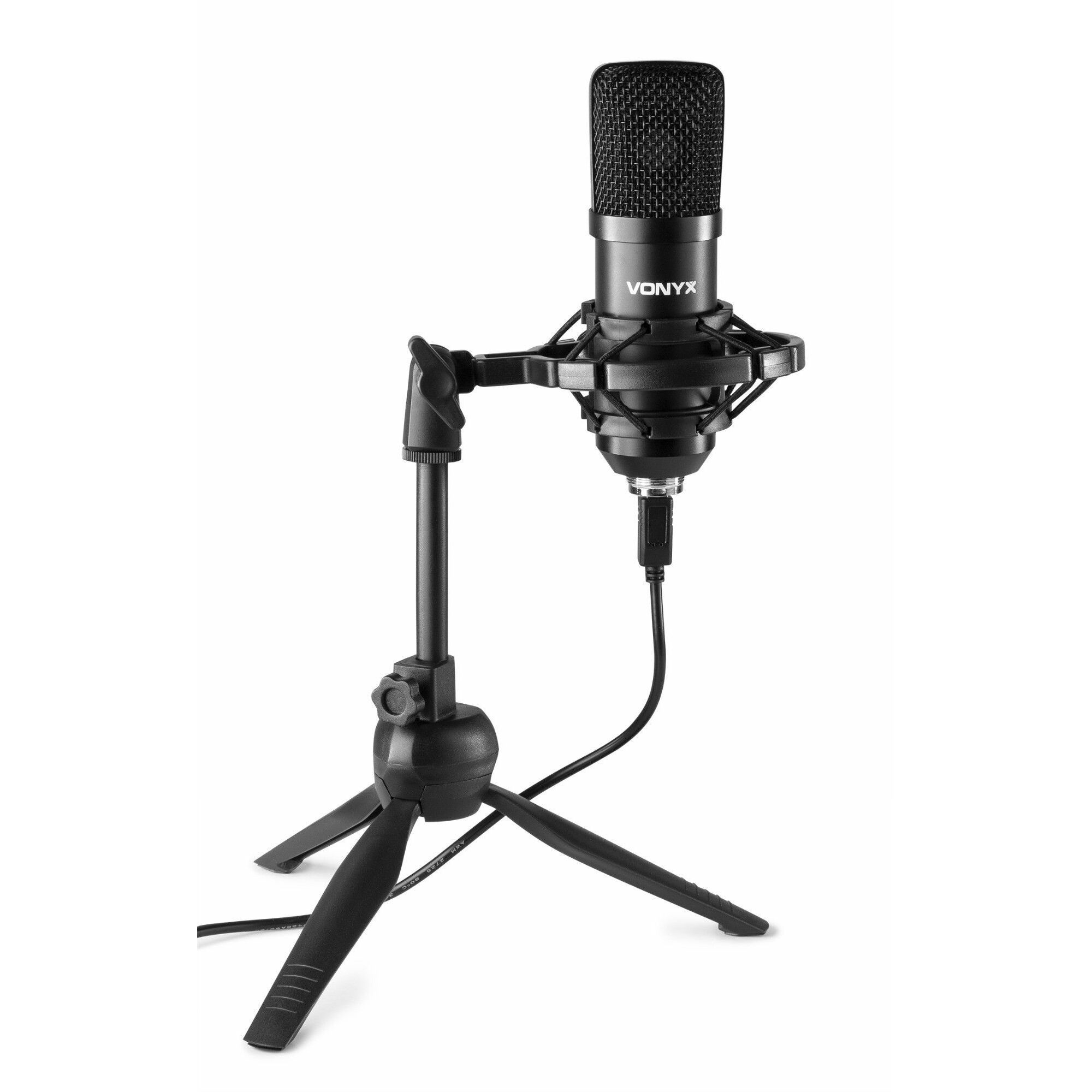 Vonyx Retourdeal -  CM300B USB studio condensator microfoon - Zwart