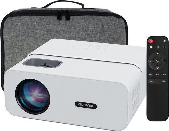 Merkloos Beamer - 10.000 Lumen - WiFi - 170 inch Projector - Full HD - HDMI-kabel, Afstandsbediening, Project