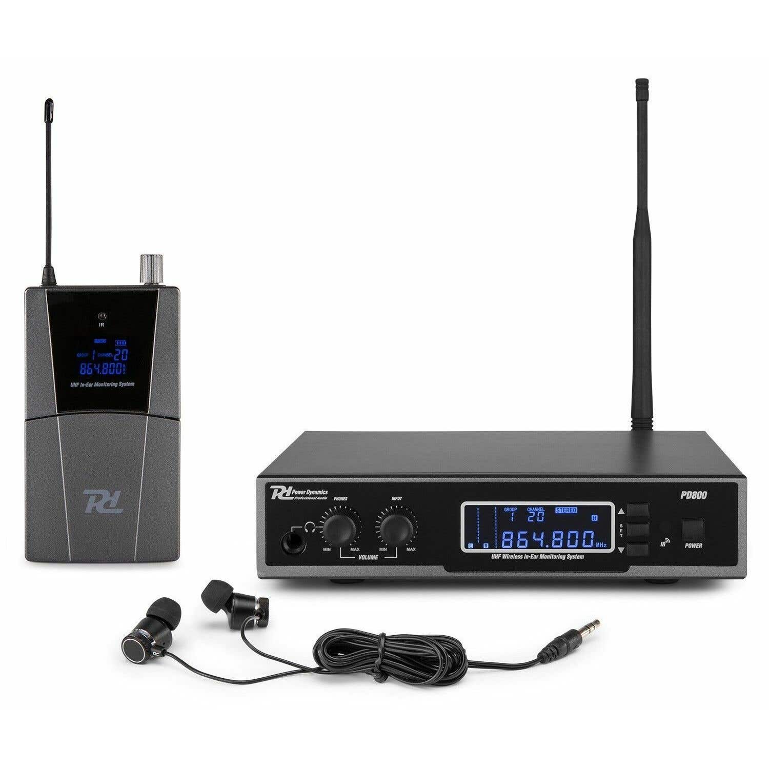 Power Dynamics Retourdeal -  PD800 professioneel in-ear monitor systeem