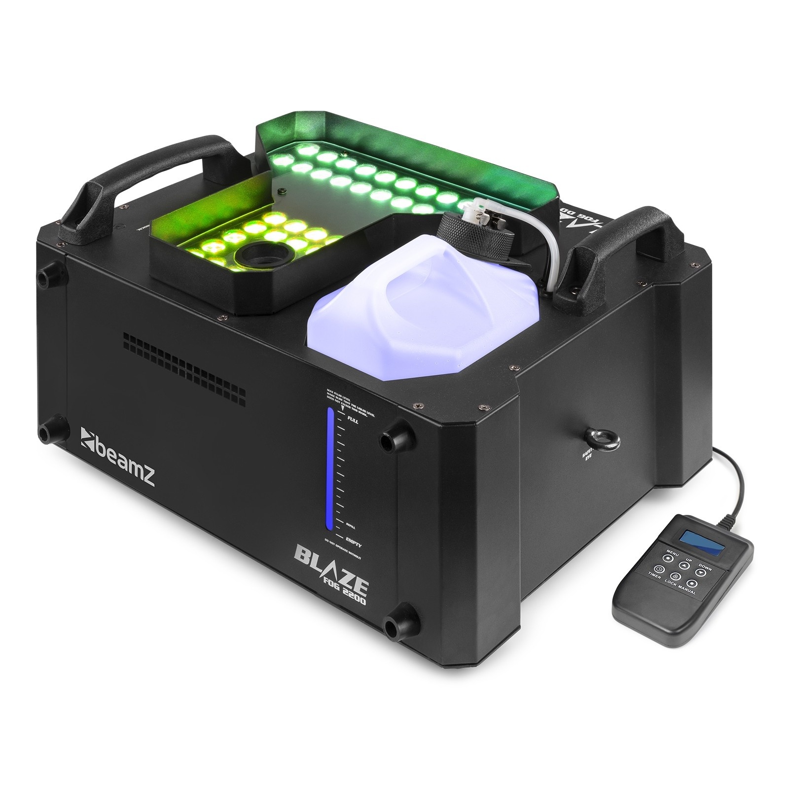 Beamz BLAZE2200 verticale rookmachine 48x4W 4-in-1 RGBA LED's 2200W