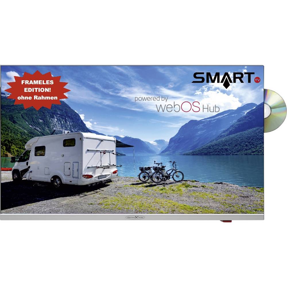 Reflexion LDDX22iBT LCD-TV 55 cm 22 inch Energielabel E (A - G) DVB-T2, DVB-C, DVB-S2, Full HD, Smart TV, WiFi, DVD-speler, CI+* Zilver