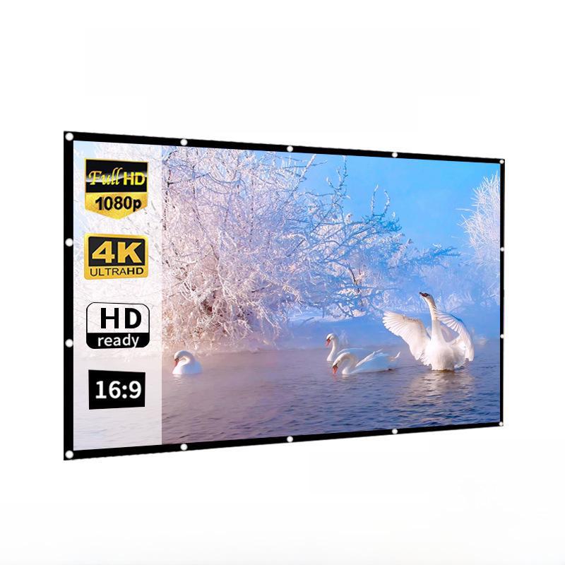 Smarter than future Polyester zacht opvouwbaar projectiescherm, 16:9, 60-120 inch 30-inch 16:9