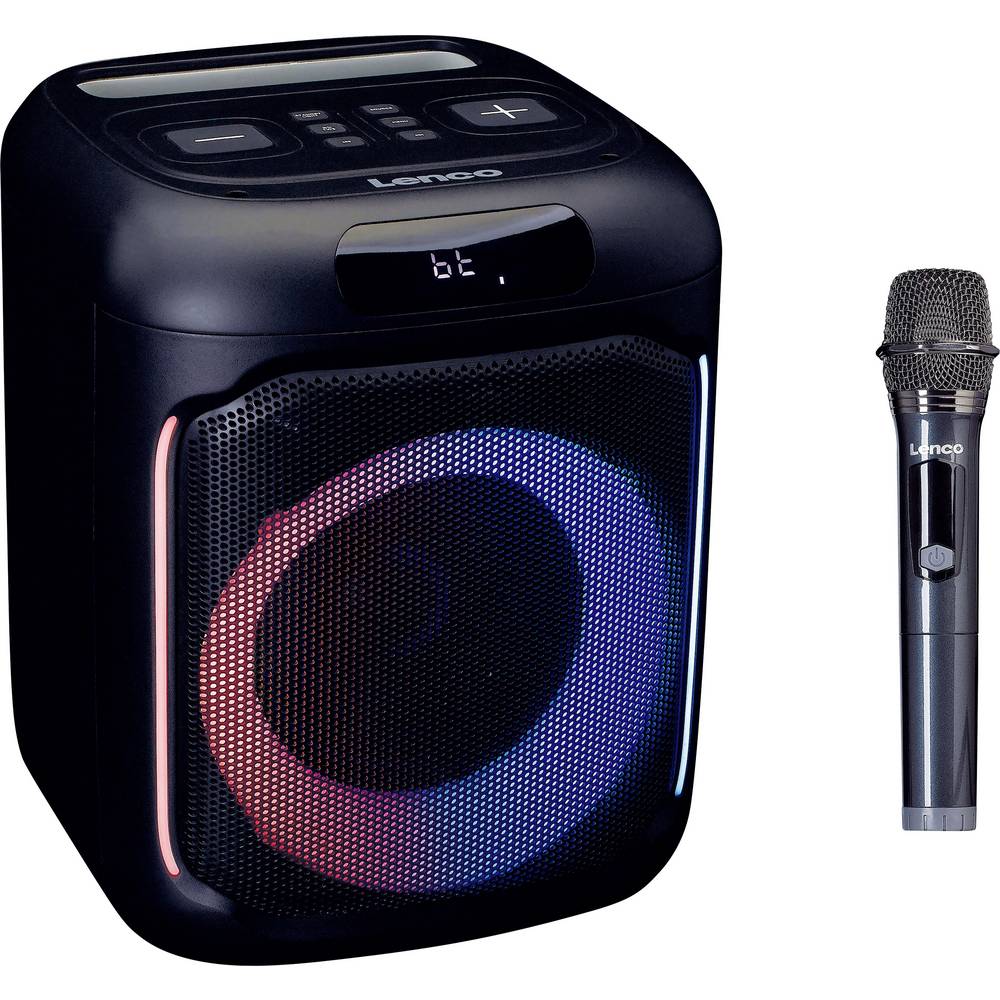 Lenco PA-101BK - Bluetooth Party-Lautsprecher mit LED-Lichteffekten Party speaker 1 stuk(s)