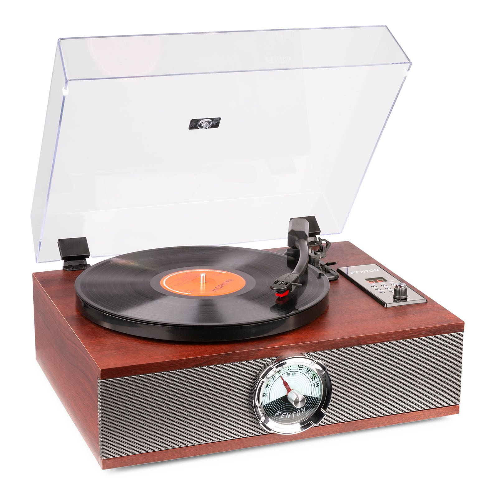 Fenton Retourdeal -  RP180 retro platenspeler met Bluetooth, CD speler